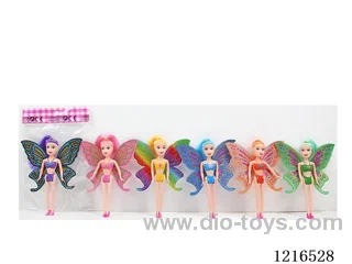 7inch 7CM solid body color printing eyes doll （Mixed Pack）