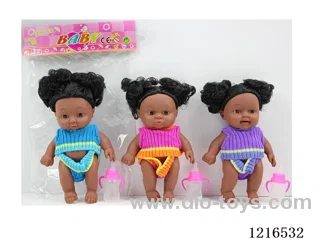 8inch 18CM 5 joint  3D eyes vinyl doll +4IC（LR41*2） （Mixed Pack）