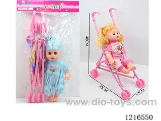 14inch 5 joint 30CM empty body live eye doll with plastic cart+IC(AG13*2) （Mixed Pack）