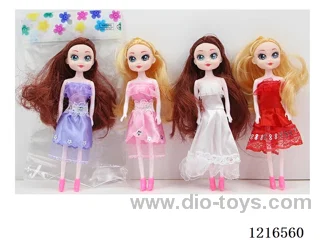 7inch 5 joint 16CM solid body color printing eyes doll （Mixed Pack）