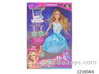 11inch 5 joint 28CM solid body color printing eyes Barbie （Mixed Pack）
