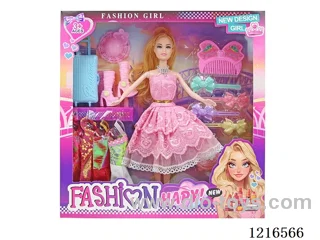 11inch 5 joint 28CM solid body color printing eyes Barbie （Mixed Pack）