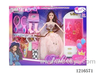 11inch 5 joint 28CM solid body color printing eyes Barbie （Mixed Pack）