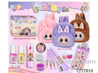 DIY LABUBU Backpack Manicure with Lipstick Sticker Set