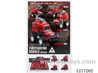 Press fire truck for 12PCS