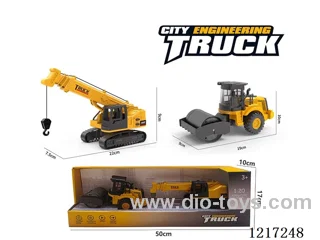 Free Wheel + Inertia-Plastic crane + road roller (included battery)