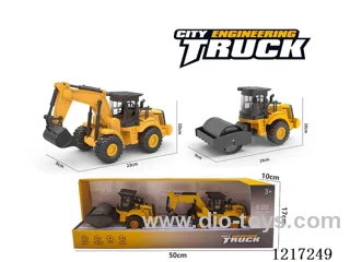 Inertia-Plastic excavator + road roller (included battery)
