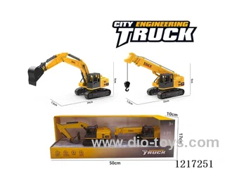 Free Wheel-Plastic excavator + crane (included battery)