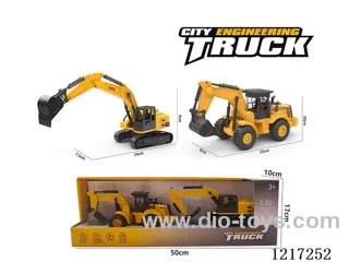 Free Wheel + Inertia-Plastic excavator + backhoe (included battery)