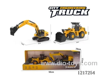 Free Wheel + Inertia-Plastic excavator + bulldozer (included battery)