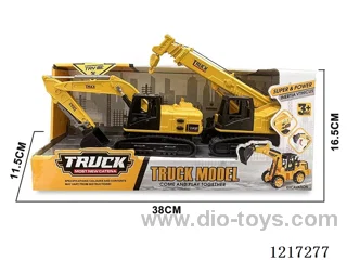 Free wheel-Plastic excavator + crane (included battery)