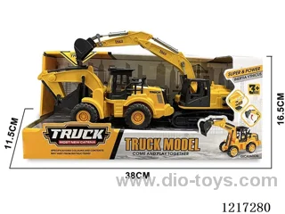 Free Wheel + Inertia-Plastic excavator + backhoe (included battery)