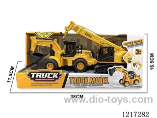 Free Wheel + Inertia-Plastic excavator + crane (included battery)