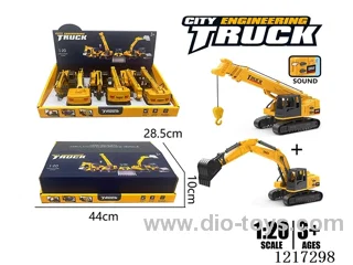 Walking-Plastic excavator + crane set (included battery)