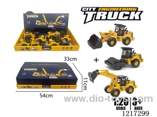 Inertia-Plastic Excavator + Roller + Bulldozer Set (No IC Function)