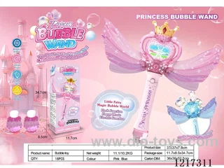 Hexagonal Star Rotating Colorful Bubble Wand -with music