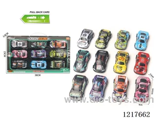 Pull back alloy car
