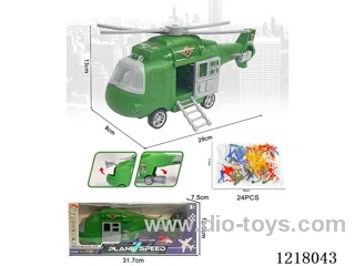 Stowage Inertia transport aircraft for military scenario + 24 soldiers
