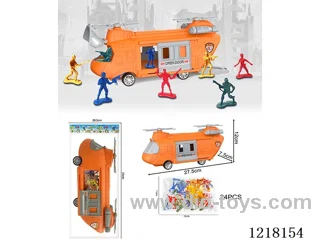Stowage Rescue Scenario Inertia Transport Plane +24PCS Soldier
