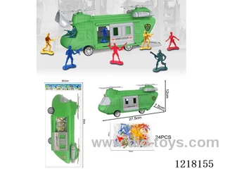 Stowage Military Scenario Inertia Transport Aircraft +24PCS Soldier