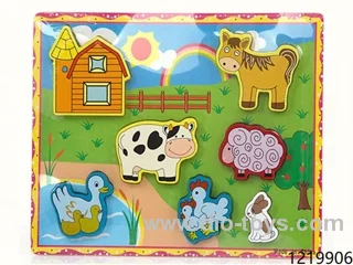 wooden puzzle in plastic film