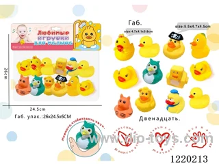 Vinyl Bathroom Toys 12PCS(Russian language packaging)