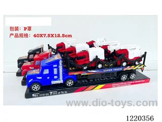Inertia tractor trailer + free wheel fire fighting vehicle