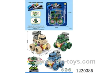 4WD inertia stunt car with light
