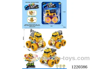 4WD inertia stunt car with light