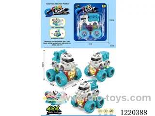 4WD inertia stunt car with light