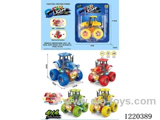 4WD inertia stunt car with light