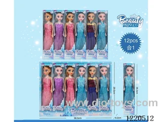 11.5 inch solid body/fixed hand doll 12PCS