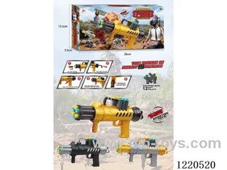 Bazooka Softball Gun 6 rounds (round head softball*6+suction cup softball*6) 3 colors mixed)