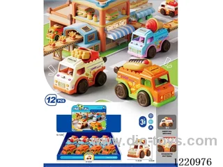 Inertia Snacks Toy Car 3 Mixed 12PCS