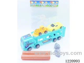 Inertia Tractor (Yellow/Blue) (with 2 free wheel cars)