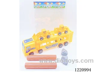 Inertia Tractor (Yellow/Blue) (with 2 free wheel cars)