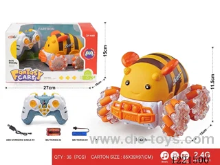 2.4G rc vinyl stunt car W L/M included battery