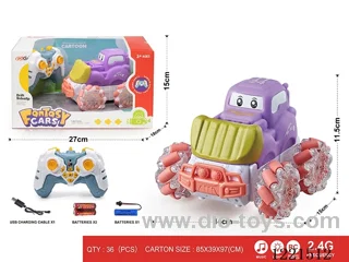 2.4G rc vinyl stunt car W L/M included battery