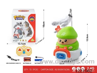 2.4G 3ch rc vinyl car W L/M included battery