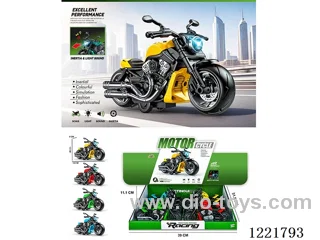 Inertia motorcycle (Harley) with sound and light (included battery)