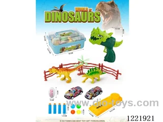 Dinosaur Soft Bullet ping pong gun with car