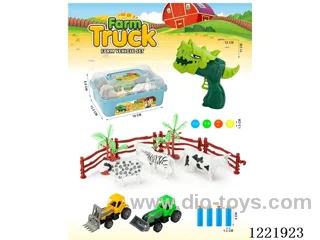 Dinosaur Soft Bullet ping pong gun with car
