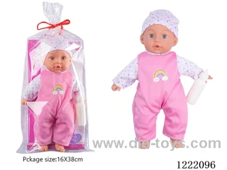 14 inch Cotton Body Doll with Bottle