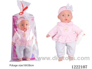 14 inch Cotton Body Doll with Bottle