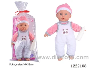 14 inch Cotton Body Doll with Bottle