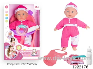 14 inch Cotton Body Doll Dining Chair Set with 12 IC（included 3*AG13）