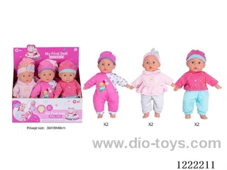 6只14 inch Cotton Body Doll with 12 IC（included 3*AG13）
