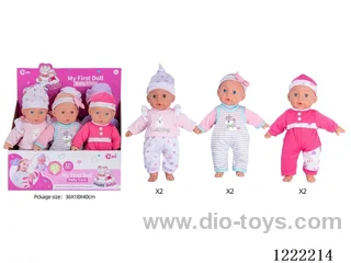 6只14 inch Cotton Body Doll with 12 IC（included 3*AG13）