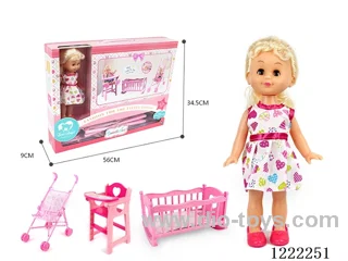 14 inch doll 3 in 1 (crib + chair + stroller)