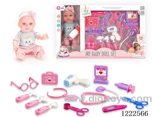 12 inch Vinyl Doll Medical Set W/4 IC (included 3*AG3)